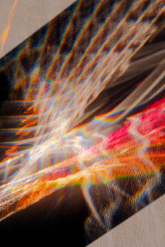 Intricate Abstract Light Patterns from a prism