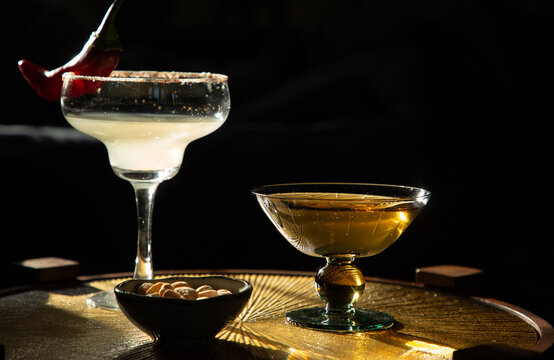 Backlit drinks and snacks