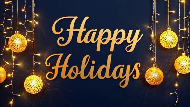 Happy Holidays festive decoration