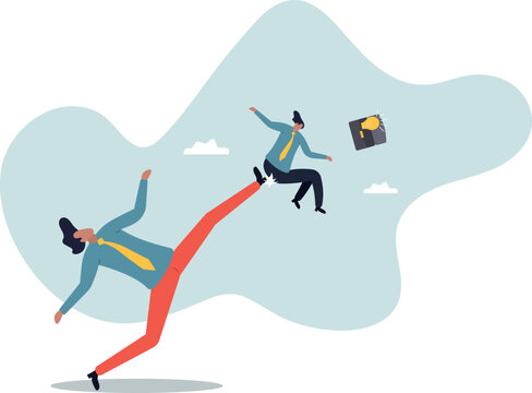 Business dishonesty, betrayal or jealousy colleague, career competitor or cheating .about a man and his life.