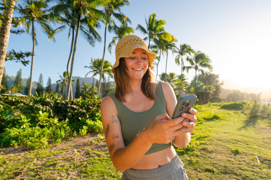 traveler mobile phone outside 