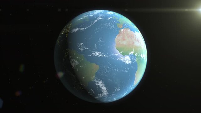 Location and map of Ghana on the surface of the earth at day.