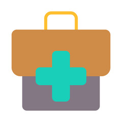 Obraz premium Emergency Kit Icon - Flat Color