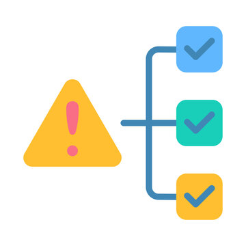 Crisis Checklist Icon - Flat Color