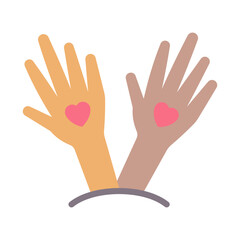 Fototapeta premium Volunteer Response Icon - Flat Color