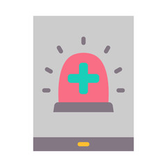 Fototapeta premium Emergency App Icon - Flat Color
