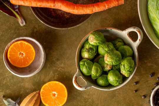 Winter fruit and vegetables.