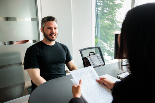 Candidate in HR Interview Session