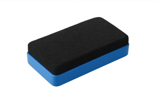 Blue and black whiteboard eraser cleaning school supplies