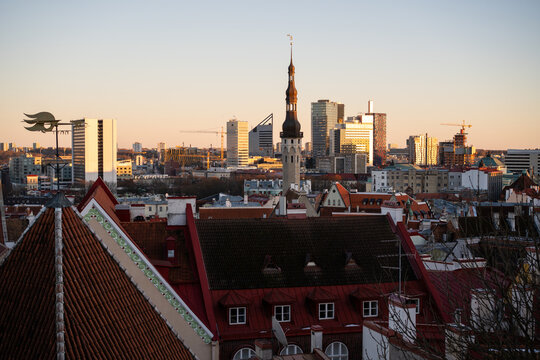 Tallinn Skyline at Sunset, Estonia
