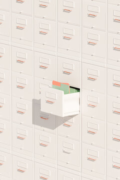 Filing Cabinets Pattern. Data, file, storage, information concept