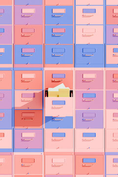 Filing Cabinets Pattern. Data, file, storage, information concept