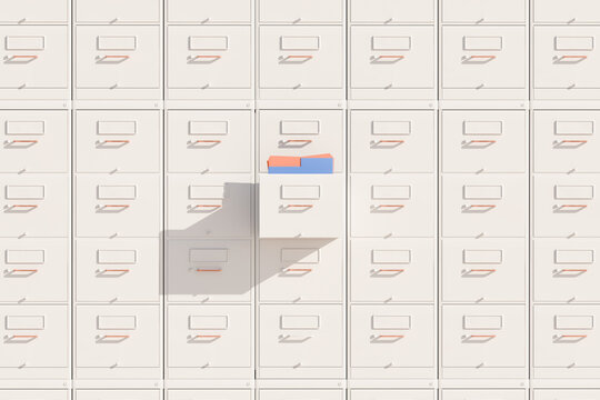 Filing Cabinets Pattern. Data, file, storage, information concept