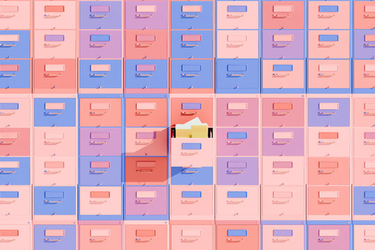 Filing Cabinets Pattern. Data, file, storage, information concept