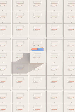 Filing Cabinets Pattern. Data, file, storage, information concept