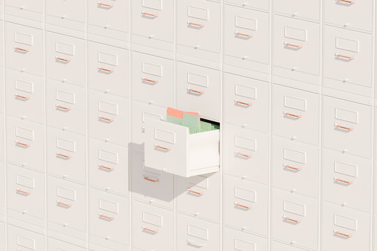 Filing Cabinets Pattern. Data, file, storage, information concept