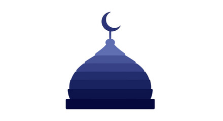 Islamic Mosque Dome with Crescent Moon. © Fauzi