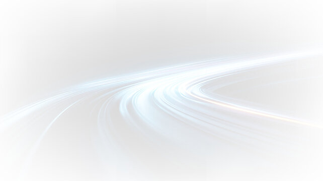 Curved light trails on a transparent background captured in a nighttime urban setting showing motion over a road