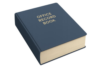Office record book for business accounting and documentation