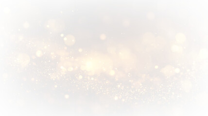 Glossy golden sparkles on a transparent background shining softly in light during a festive celebration © denzelll