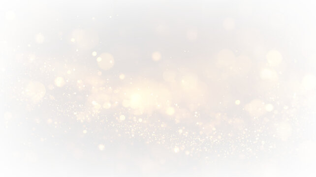 Glossy golden sparkles on a transparent background shining softly in light during a festive celebration