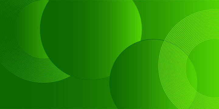 Green Abstract Background with Concentric Circles. Dynamic Eco-Friendly Technology Wallpaper. Suit for banner, web, brochure, pamflet and presentation