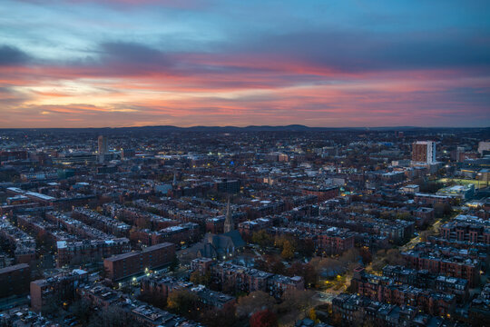 Boston Aerial Sunrise