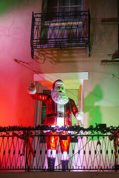 Santa Claus Bourbon Street French Quarter New Orleans