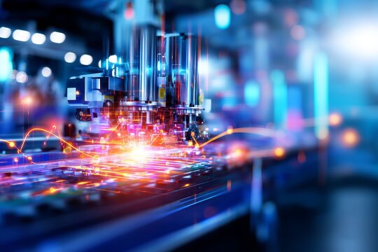 Vibrant Manufacturing Process with Double Exposure Effect in Assembly Line