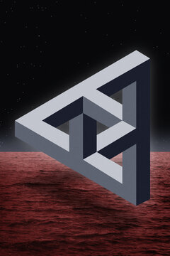 Poster with a  impossible figure