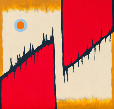 Bold Colors and Shapes Create a Striking Visual Effect in Artwork