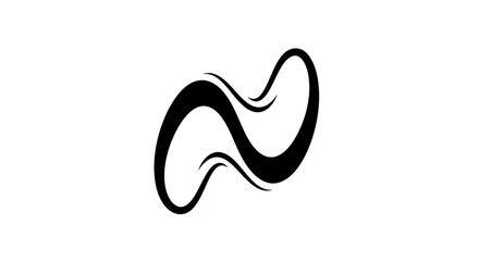 Obraz premium Black abstract symbol shape design.