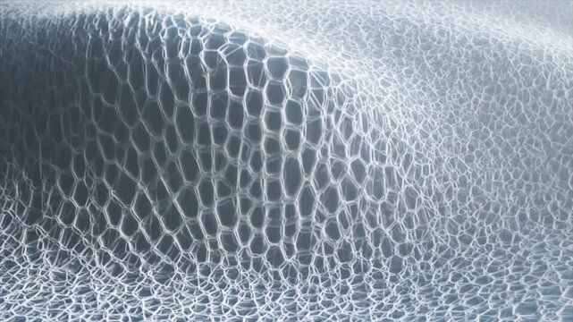 ボロノイ図形（細胞状の網目）が成長する動画