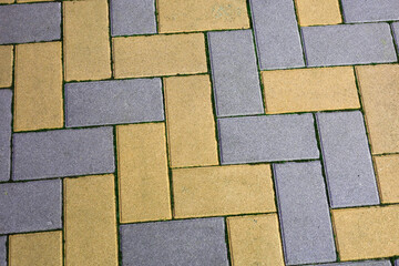 Fototapeta premium Brick pavement walkway in Japan