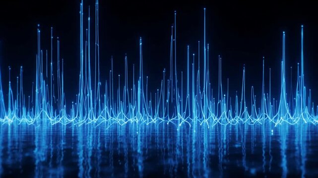 音声波形とイコライザーのビジュアライザー動画