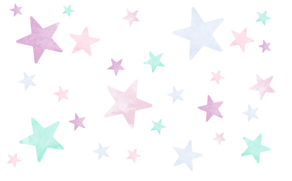 青い星の背景イラスト