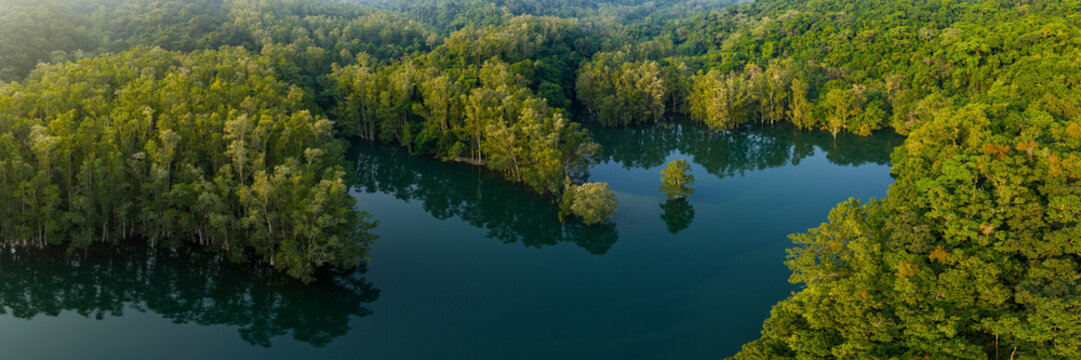 Shing mun Reservoir Aerial Hong Kong