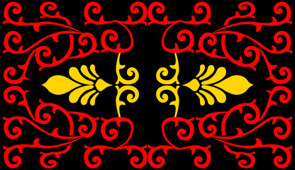 Floral pattern. wood carving pattern