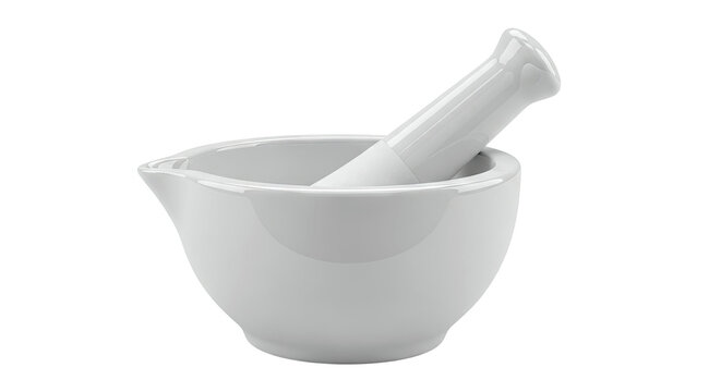 White Porcelain Mortar and Pestle