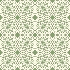 Elegant Repeating Ogee Floral Patterns Background Design