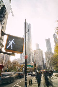 People walking Manhattan New York City