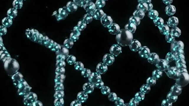 Microscopic Assembly Ultra-macro shot of individual nanobots linking together.