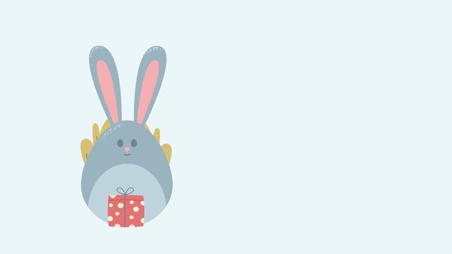 animation easter egg with a copy space area