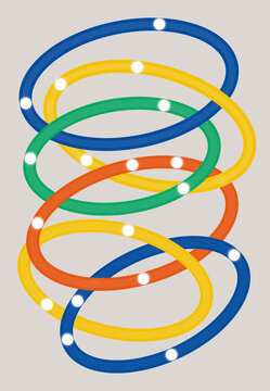 Abstract looping data connections with nodes