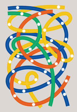 Abstract tangled data flow lines