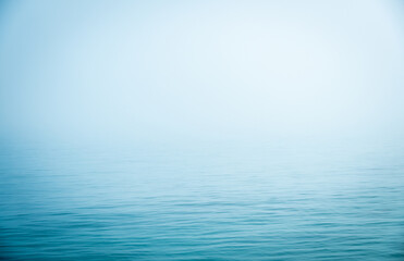 Obraz premium Teal Water Fades Into The Fog On Santa Rosa Island