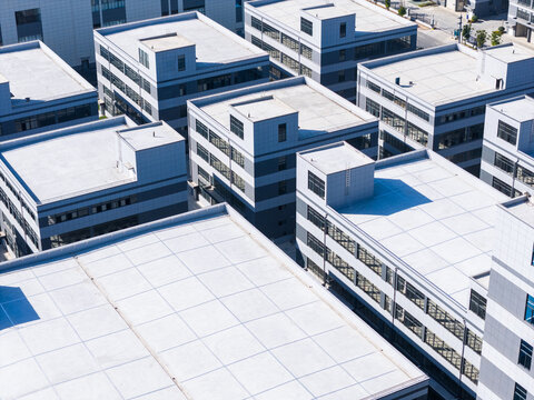 Aerial View of Modern Industrial Park
