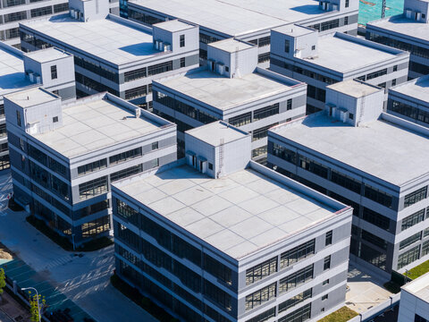 Aerial View of Modern Industrial Park