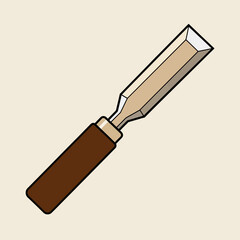 Woodworking Chisel Tool Illustration