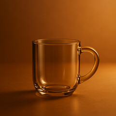 empty cup on black background